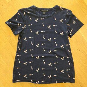 Banana Republic Champagne Flute Print T-Shirt